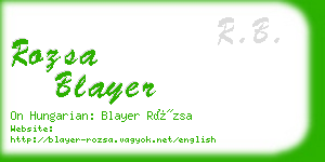 rozsa blayer business card